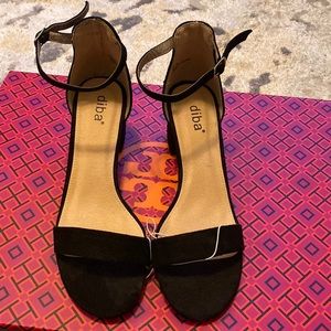 Black Block Heel Sandals Size 9